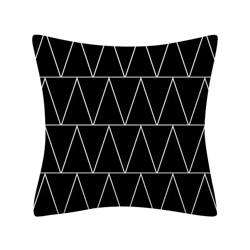 

Home Decor Geometric Backing Polyester Cushion Cover Sofa Cushion Pillowcase Black Yellow Blue Pillowcase 45x45cm