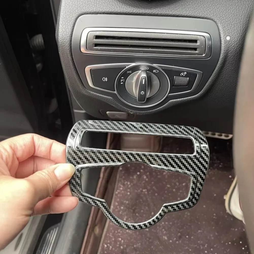 Dashboard Bezel Cover Headlight Switch Frame Seamless Fit For Mercedes Models Silver For Daily Driving Comfort