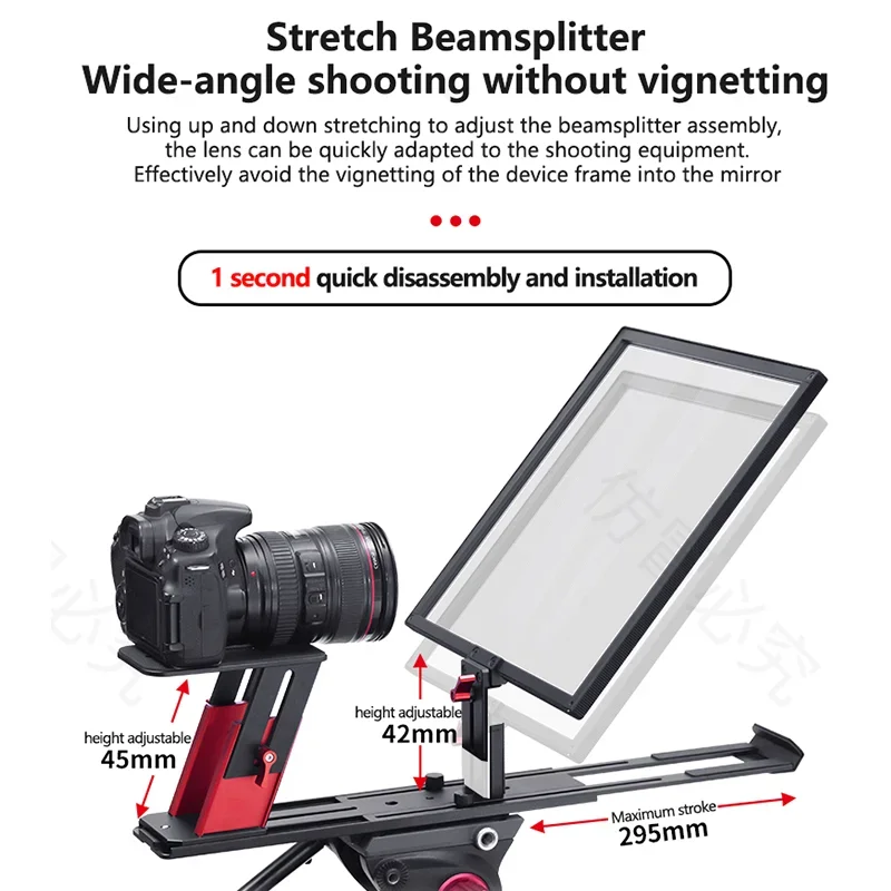 Desview Bestview TP150 Universal Teleprompter for DSLR Camera Smartphone iPad Interview Protable Camera Teleprompter