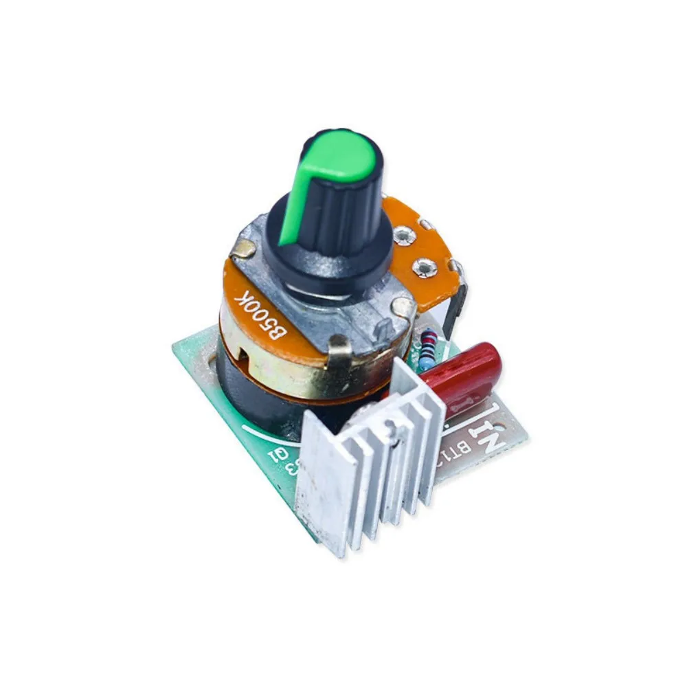 

500W AC SCR Voltage Regulator Module with Switch Dimmer Speed Temperature Controller with Knob 500K 220V 3A for Motor Light Bulb