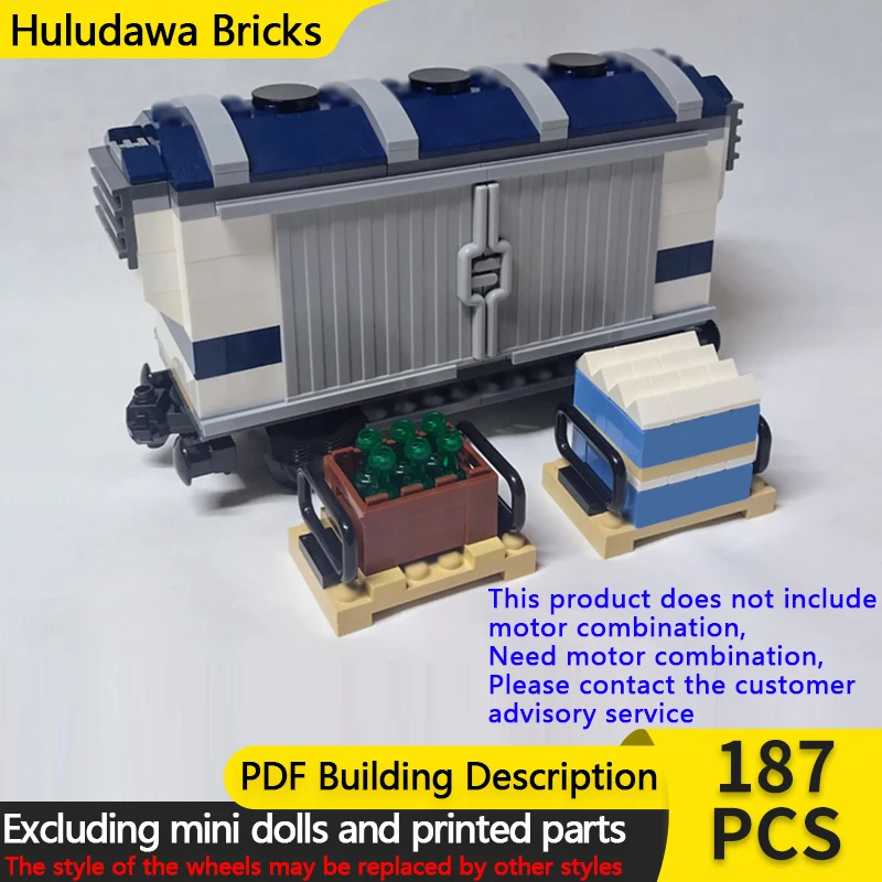 

City Car Model MOC Building Bricks Railway Transport Cooling Wagon Modular Technology Children Holiday Gifts Assemble Toys Suit