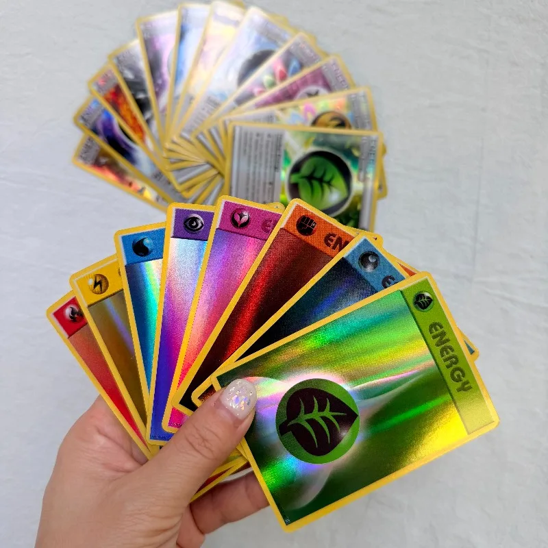 Pokemon Special Energy Trading Cards Holographic Rainbow Energy TCG Cards Collectible Game Card Pack for Pocket Monster Card Toy