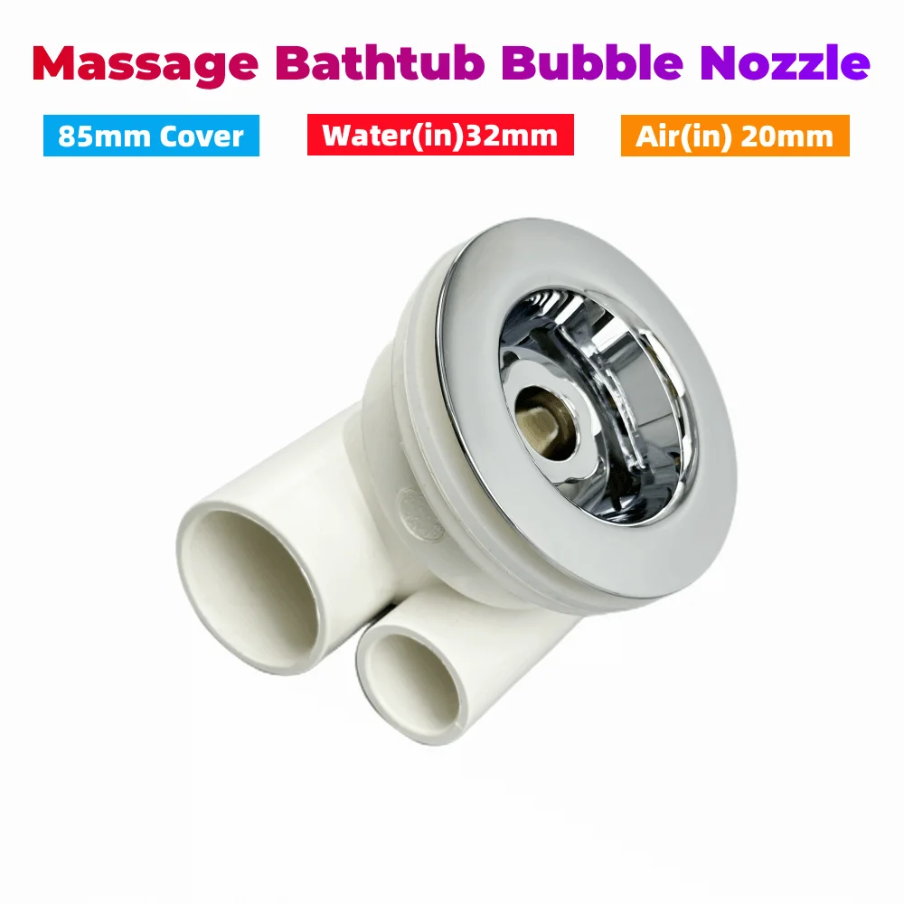 

Φ80mm Cover 32mm Water-in Jet Nozzle Chromed Cap PVC Body Massage Bathtub Bubble Ultra-thin Nozzle Hot Tub Water Jet Nozzle