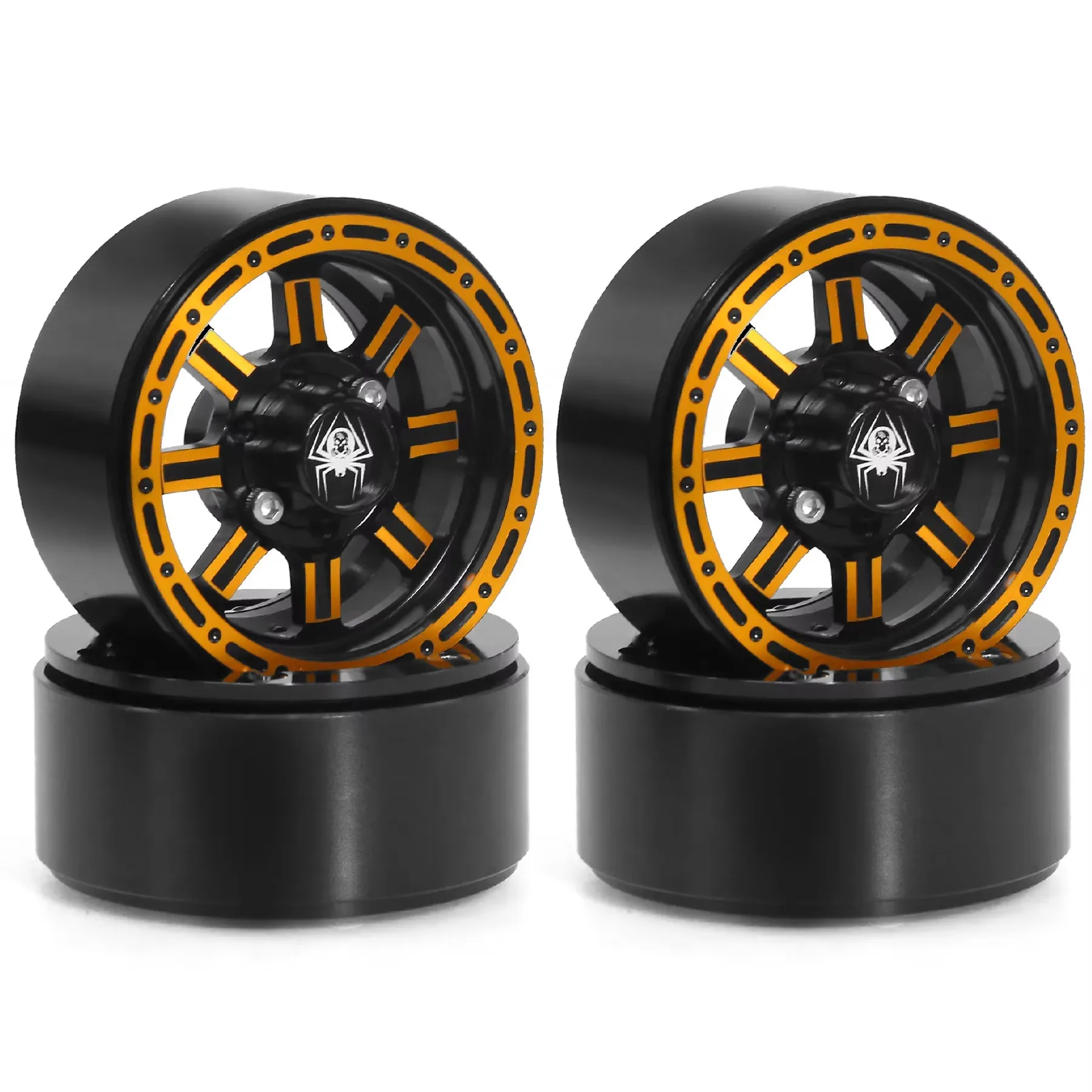 Cerchi Beadlock in Lega da 1.9 Pollici per RC, Compatibili con Axial SCX10 AXI03007 90046 Traxxas TRX4 Tamiya CC01 RC4WD D90 1/10 RC Crawler Car