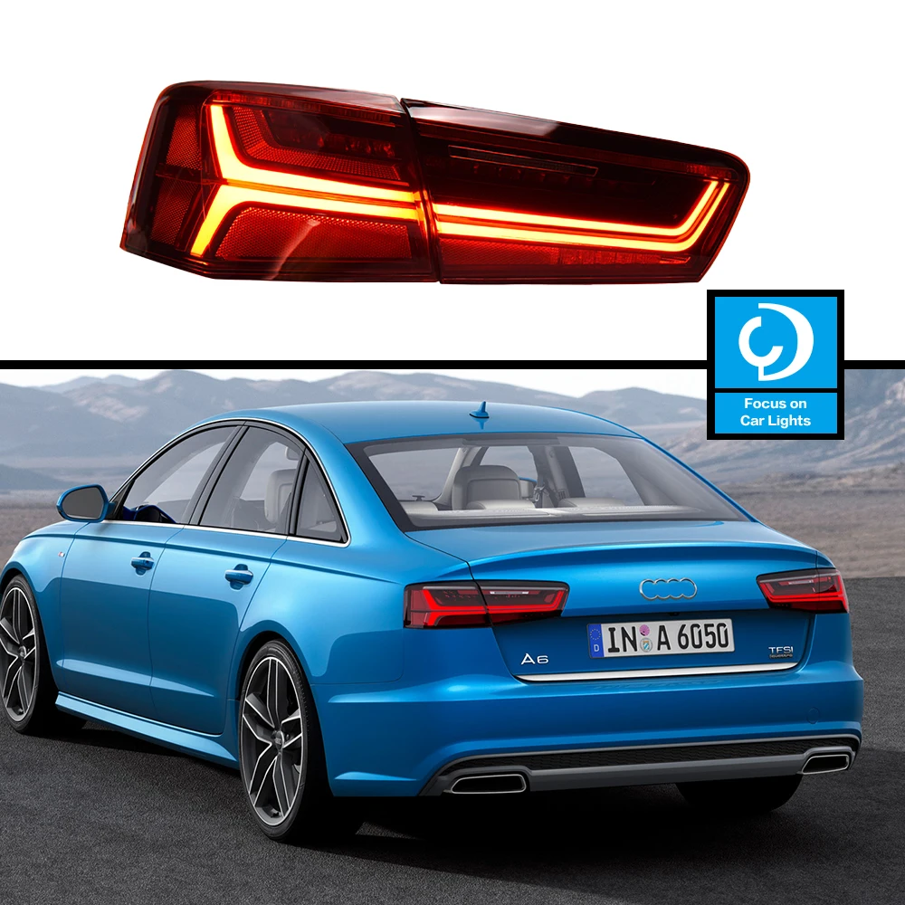 Taillights Styling For Audi A6 A6L C7 2012-2016 Tail Light LED DRL Running Signal Brake Reversing Parking Lighthouse Facelift