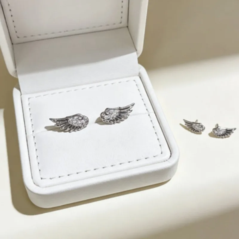 Women's Wing Shape Stud Earrings, Punk Gothic Style