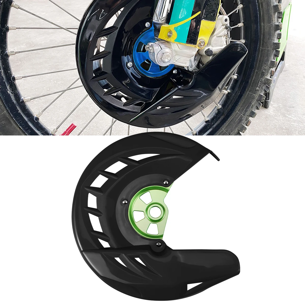 

NICECNC For Kawasaki KX250F KX450F KXF 250 450 2006-2018 KX125 KX250 2006-2008 KLX450R 2008-2015 Front Brake Disc Guard Cover