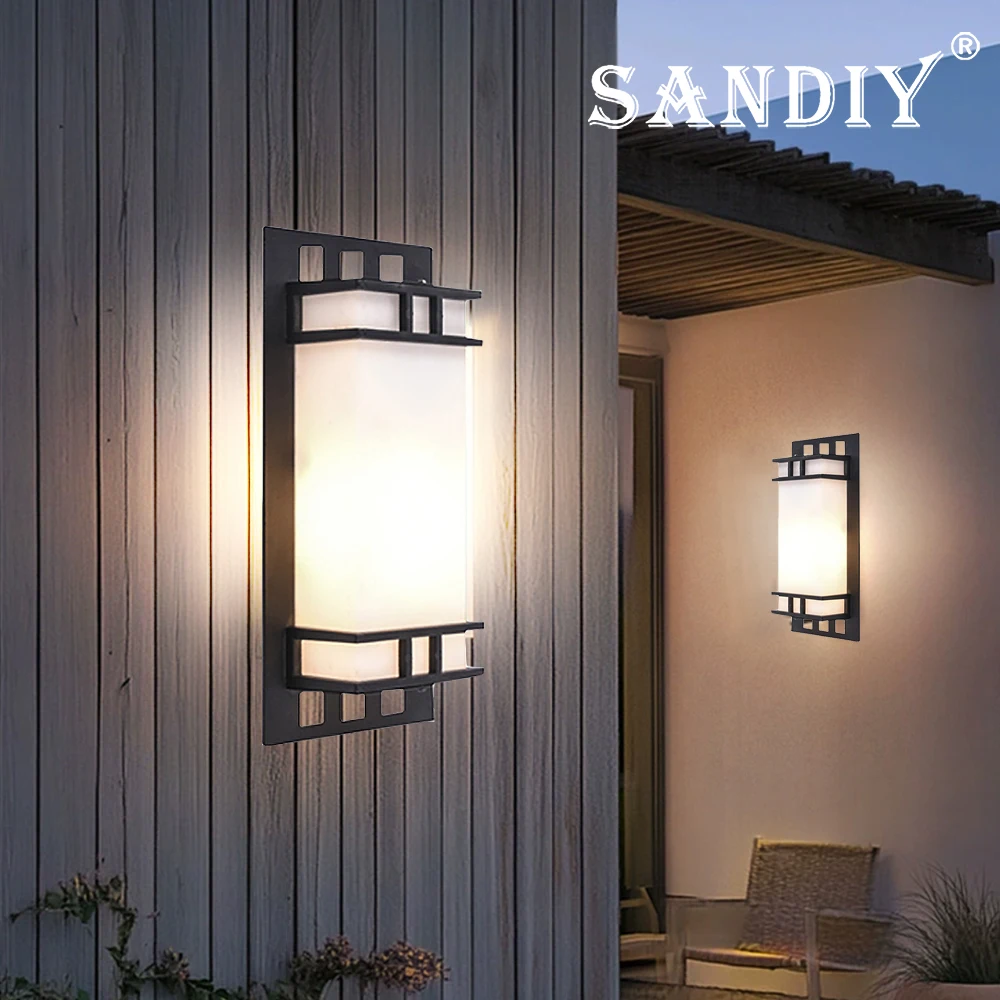 SANDIY External Wall Lights Outdoor Waterproof Wall Lamp Villa Courtyard Led Lighting Exterior Garden Balcony Sconce 220v 110v