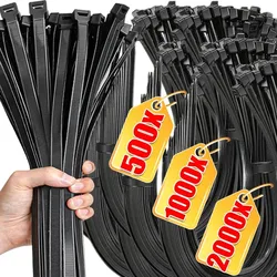Strong Nylon Cable Tie Self-locking Cord Ties Adjustable Cables Fastening Loop Home Office Organizer Plastic Wire Zip Ties Wraps