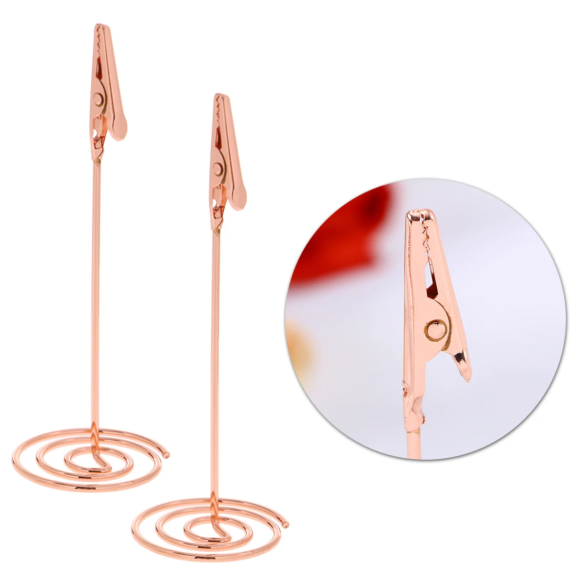 

10pcs 11.5cm Business Card Holder Photo Folder Decorative Party Clips Table Number Stand Metal Display Notebook Organizer