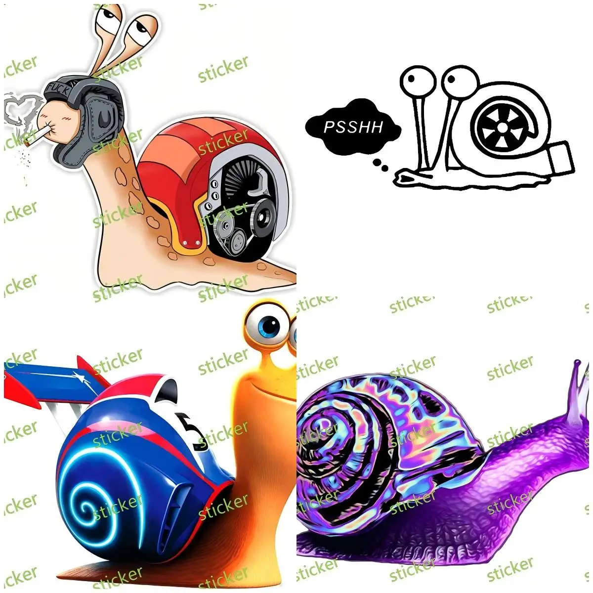 

Car Turbine Snail Sticker Turbo Decal Windows Laptop Motorcycle Trunk Anime Campervan Scratch-Proof Accessories