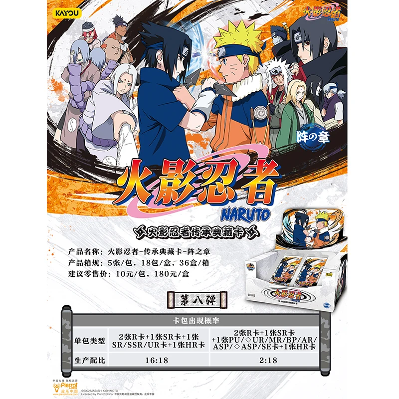 KAYOU Naruto T4W8 Master Case 36 Boxes Anime Cards