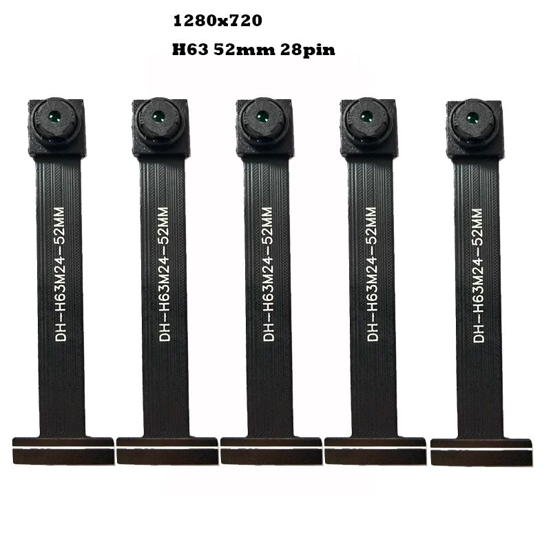 

5Pcs 1MP HD H63 Camera Module FF 80°MIPI SPI DVP 24/28Pin Interface 1/4 Lens 52mm/70mm/200mm Length for intelligent devices