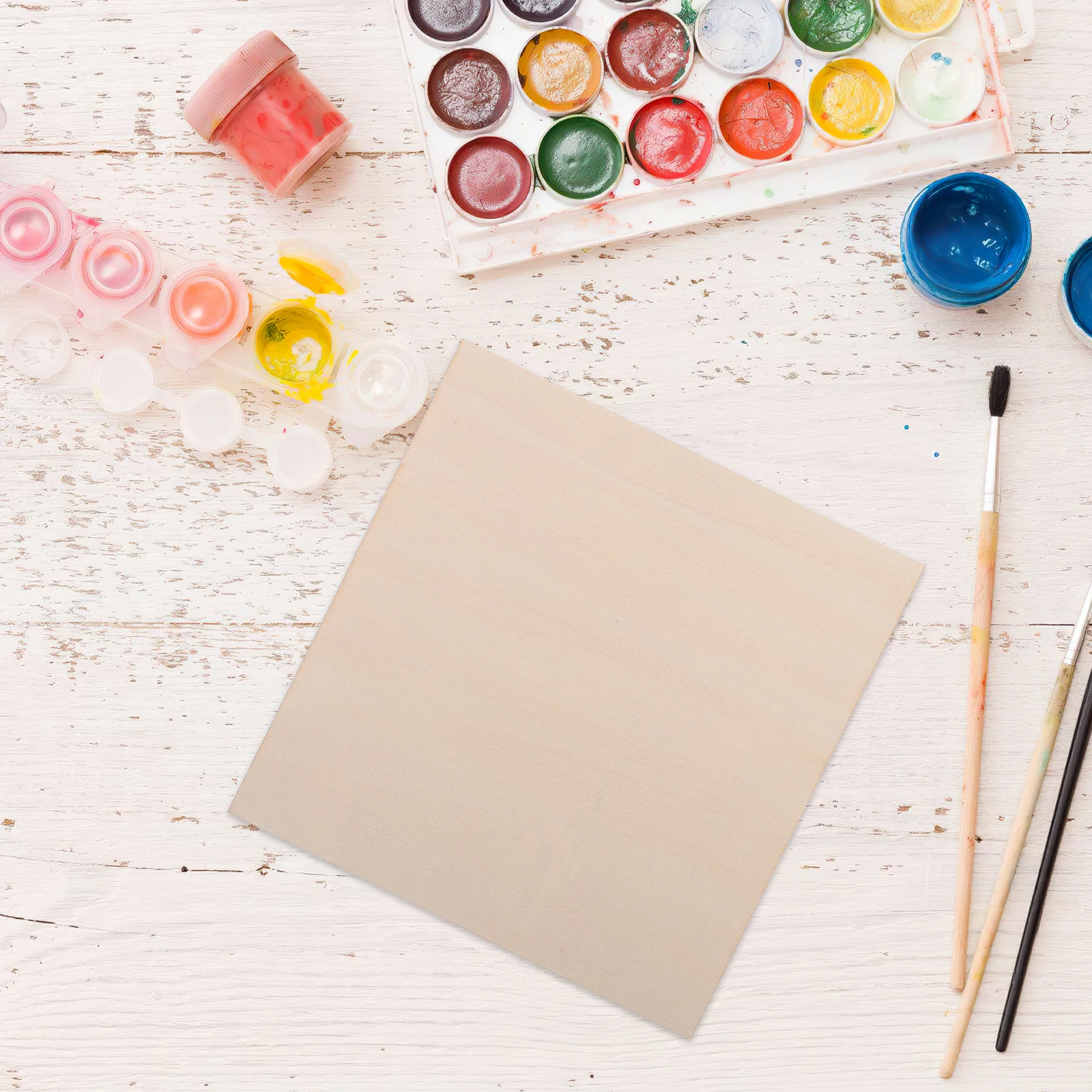 

10Pcs Basswood Square Wood Pieces Lightweight Portable DIY Crafts Hand Painting Wood Burning Creative Projects