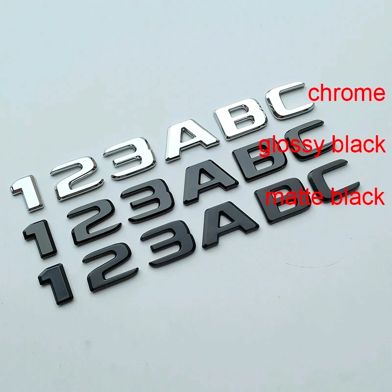 Letters C180 C200 C220 C220d C250d C260 C300d 4Matic ABS Car Emblem for W204 W205 C205 S205 W206 Nameplate Logo Sticker - view 4