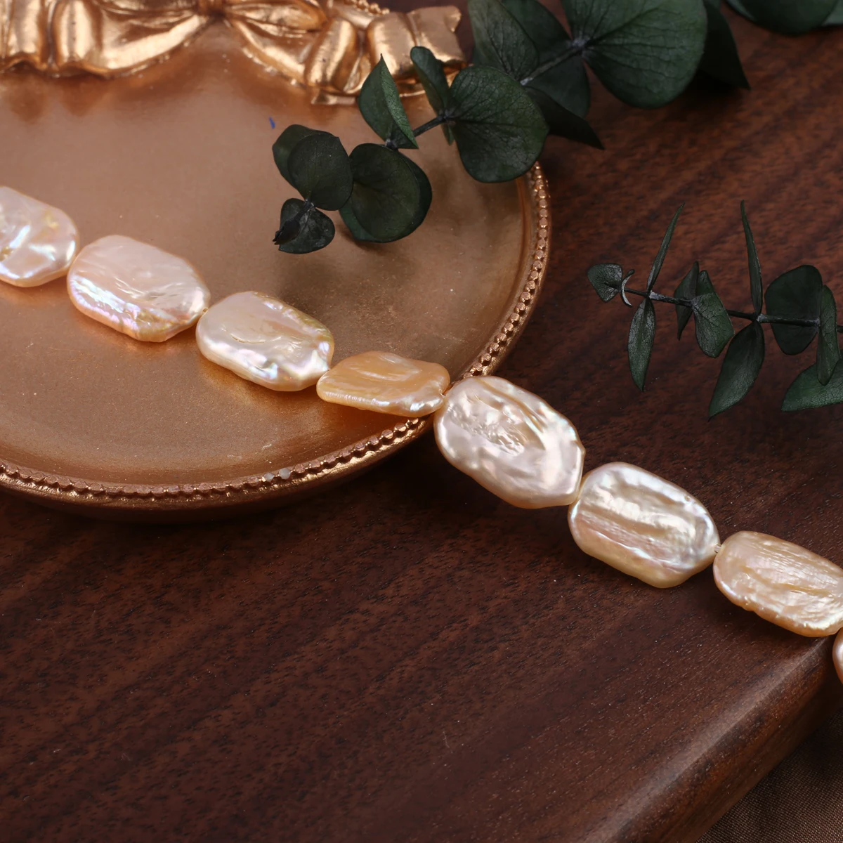 Natural Freshwater Pearl Baroque Beaded Yellow  Irregular Shape Loose Bead for Jewelry Making DIY Necklace Bracelet Accessories