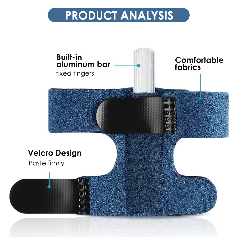 Finger Splint with Aluminum Strip Fixed with Knuckle Sprain Correction Rehabilitation Device Protector Avoid Injuries