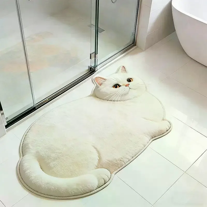 3D Cute Cat Shaped Diatomite B - огляд і ціна Jet Home Bathroom Mats
