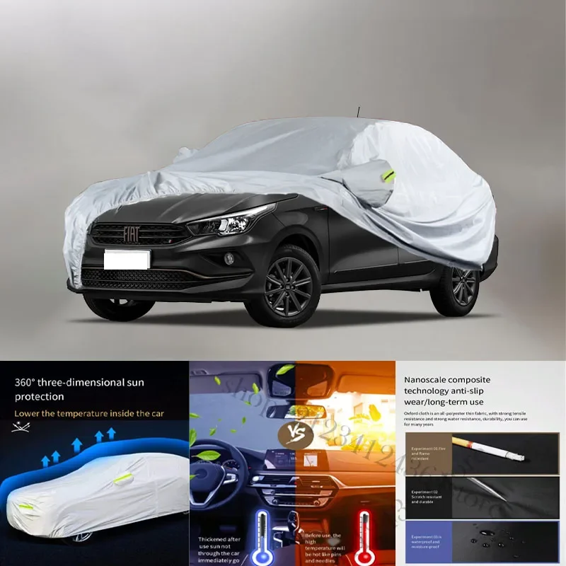 For Fiat Cronos 210T Car cover Exterior Car Cover Outdoor Protection Full Car Covers Waterproof Sunshade Snow Cover Anti uv