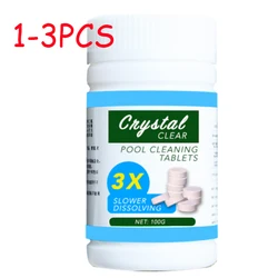 1-3pcs Pool Cleaning Tablet Effectively Purify Water Crystal Clear Pool Foaming Cleaners Swimming Pool Detergent Cleaning Tools