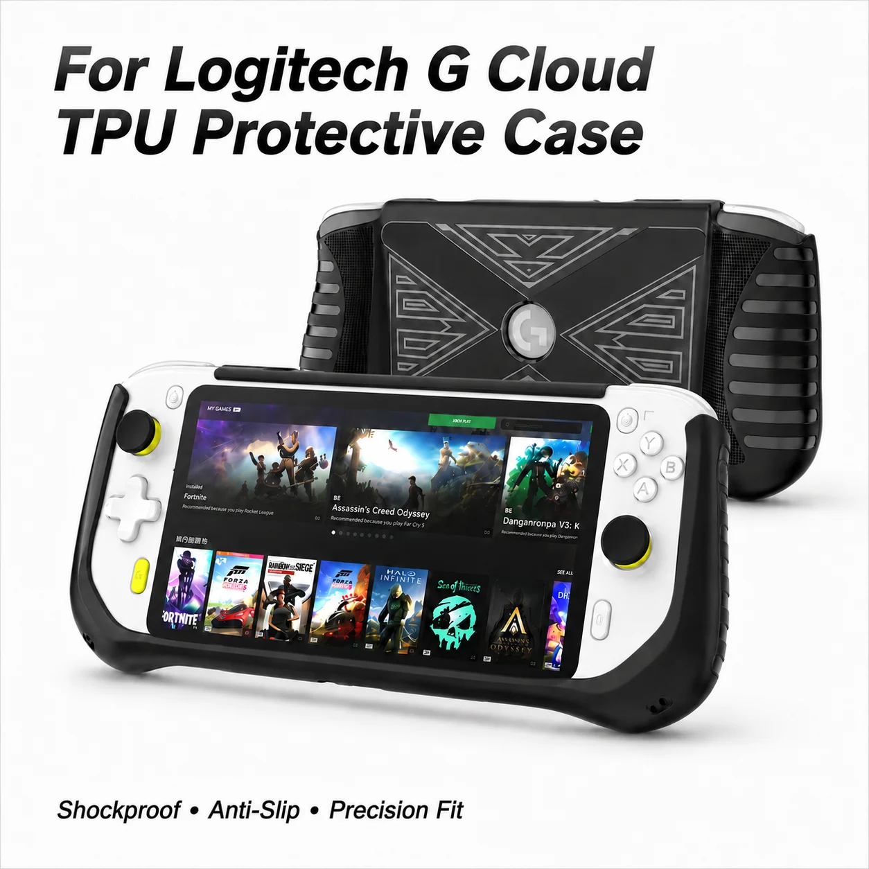 Gaming Console Logitech - ロジクールGクラウド用TPU保護ケース 耐衝撃・耐傷性・滑り止め ハンドヘルドゲーム機カバー