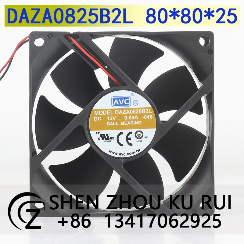 AVC 12V 0.09A 8025 Hard disk Monitoring chassis mute Dual ball bearing DAZA0825B2L cooling fan