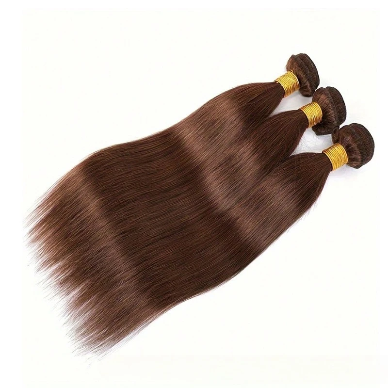 1/2/3 قطعة بني فاتح مستقيم الجسم موجة الشعر البشري حزم 100 جرام/قطعة لحمة مزدوجة وصلات شعر البرازيلي عذراء الشعر نهاية كاملة