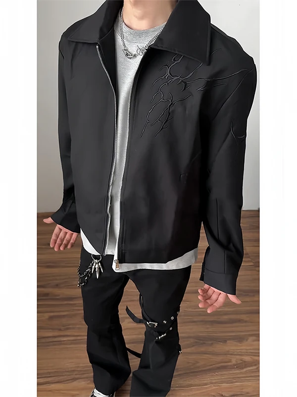 

Мужская куртка Cleanfit American Sle с вышивкой, весна-осень, универсальная верхняя одежда, свободный крой, молодежный стиль, трендовая