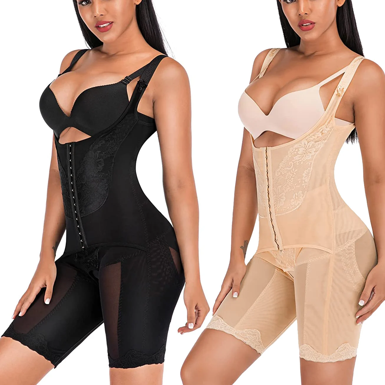 Urządzenie do modelowania sylwetki gorset Waist Trainer gorset Underbust Body Shapewear kobiety redukcyjny pas Butt Lifter bielizna wyszczuplająca otwórz krocze