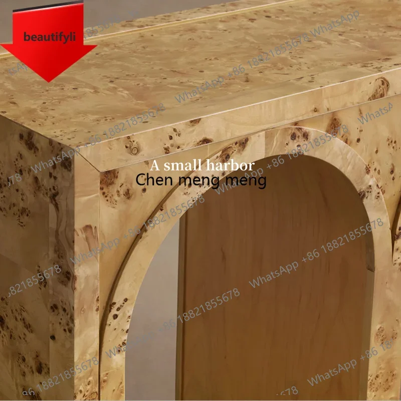 

Q181 Vintage porch table art minimalist arch decorative cabinet corridor wall arched shelf