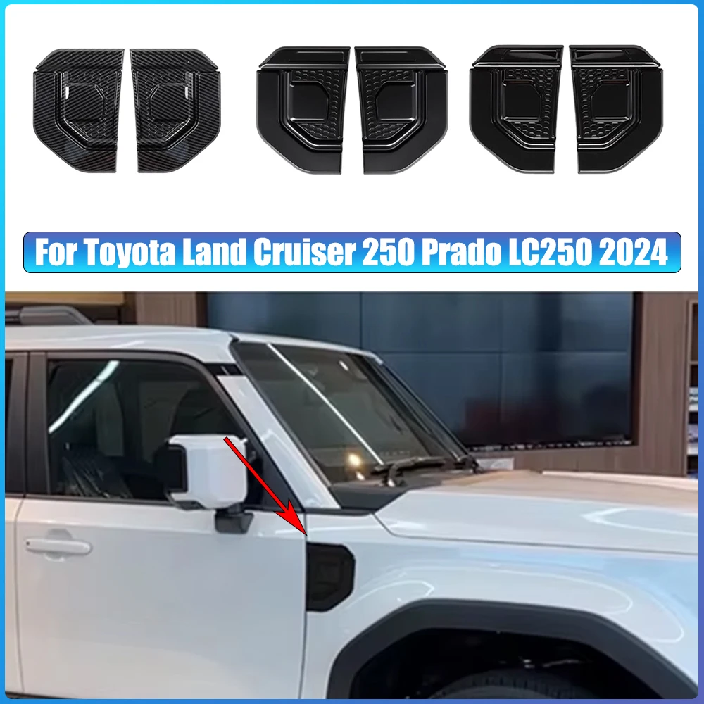 

Carbon Fiber Car Side Fender Cover Trim Decoration for Toyota Land Cruiser 250 Prado LC250 2024 Automobiles Exterior Accessories