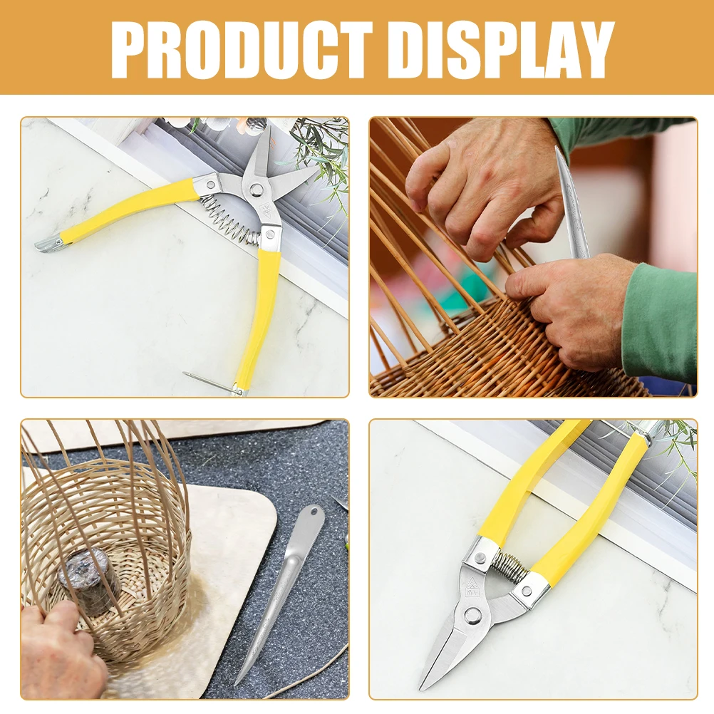 Wicker Chair Tools Rattan Furniture Repair Kit Durable Basket Wicker Repair Tool Making Supplies Safe 2pcs