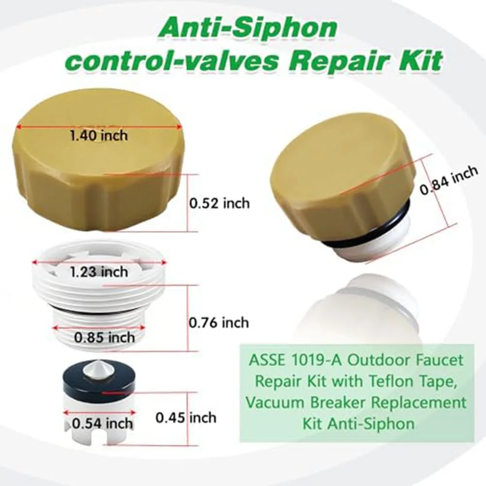 Anti-siphon Control Valve Repair Kit for Vacuum Circuit Breaker Check Valves Compatible with Standard Plumbing Systems