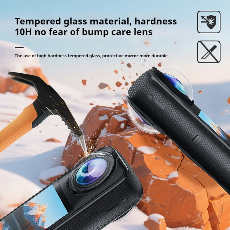 X5 Premium Lens Guards for Insta360 X5 Camera Accessories Scratch-resistant Optical coated High transparency tempered glass Lens