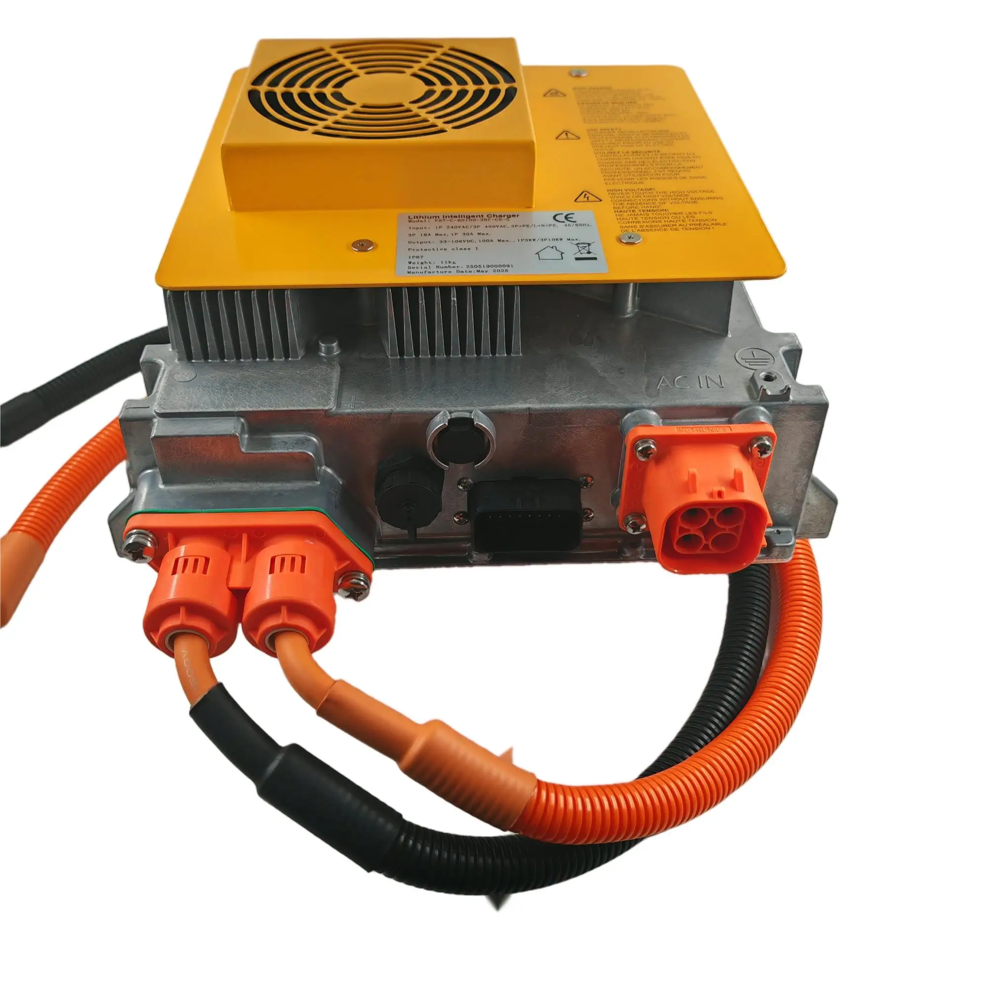 Factory Outlet IP67 Rating 10kw 48V 200A On Board Charger With Can Bus For Forklift