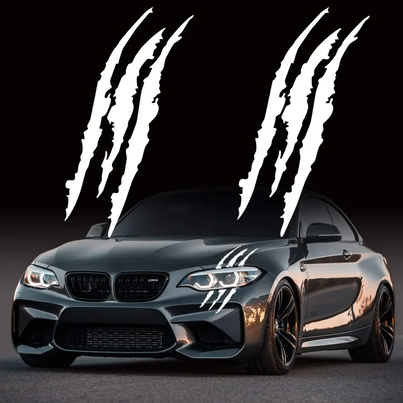 

For Auto Exterior Waterproof Vinyl Decal Sticker Reflective Monster Claw Scratch Stripe Marks Headlight Car Accessories