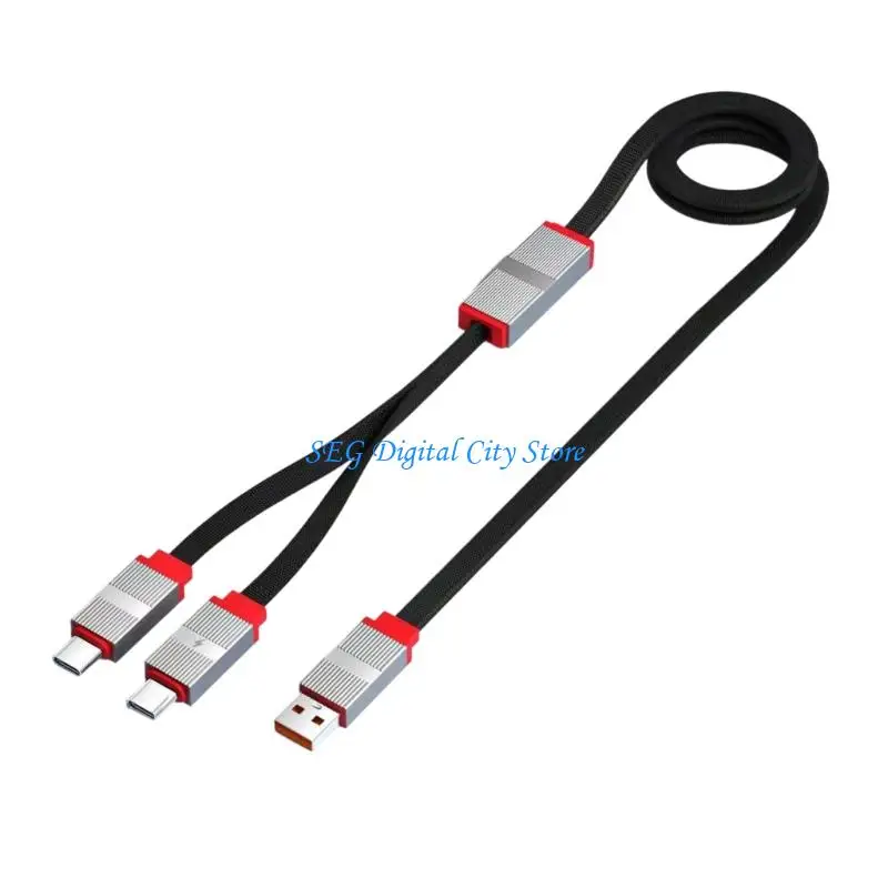 U75B USB A/Type C to Double Type C Cable 60W Power Delivery And Data Transfer 150cm