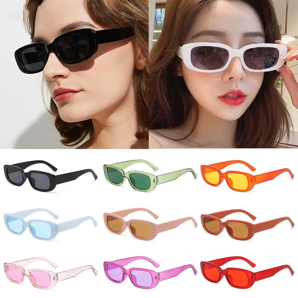 

Retro Rectangle Sunglasses for Women Men Trendy Fashion Candy Color Sunglasses 90s Sun Glasses Vintage Shades UV400 Protection