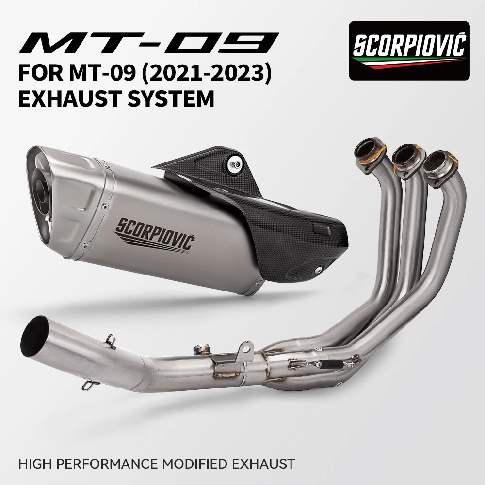 

Exhaust pipe muffler is suitable for mt09 MT09 2021-2023 motorcycle exhaust system modification front connecting rod pipe