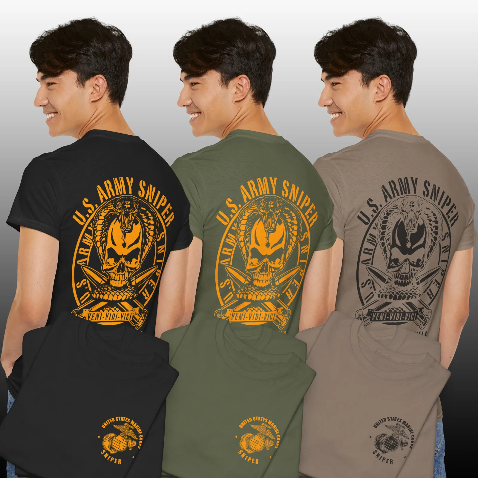 

One Shot One Kill Custom US Marine Corps Sniper T-Shirt 100% Cotton O-Neck Short Sleeve Summer Casual Mens T-shirt Streetwear