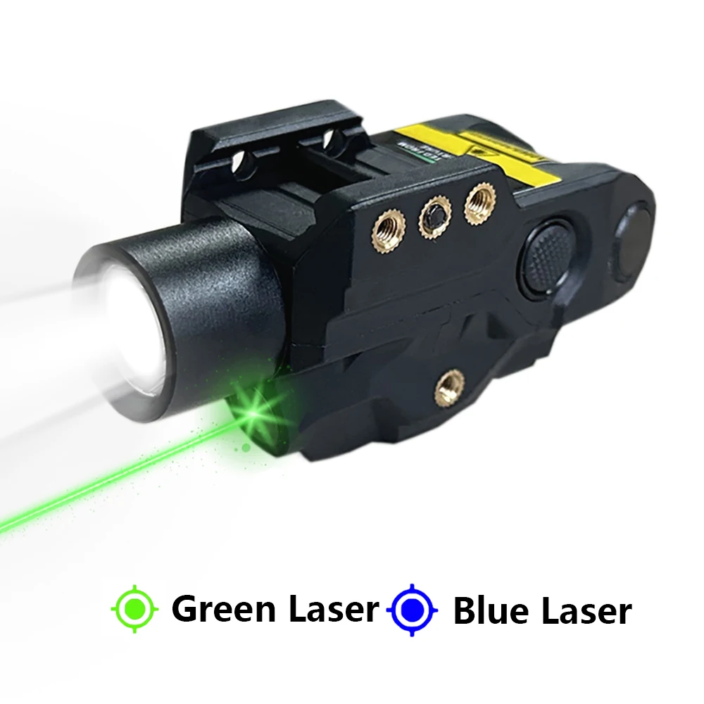 

Tactical Laser Sight for Pistol Handgun, Glock 17 19, Green and Blue Flashlight, 500 Lumen