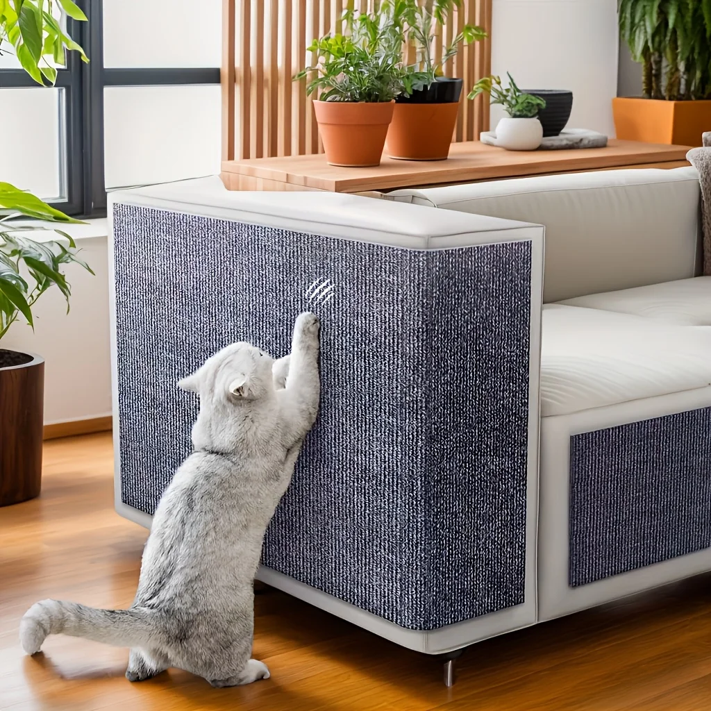 Durable Self-Adhesive Cat Scratching Pad - Sofa Wall Furniture Guard Protects Against Scratches Indoor Cats Supplies Accessories