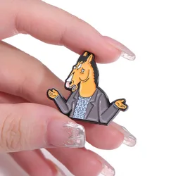 Horse Brooch Funny Cartoon Metal Badge Accessories Factory Wholesale Hijab Pins for Scarf Badges on Backpack Pin Lapel Cap Anime