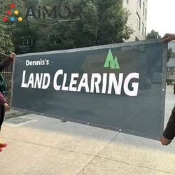 AIMOR Playground Signboard Propagate Customized Design Printing Outdoor Event Advertising Fabric Fence Mesh PVC Vinyl Banner