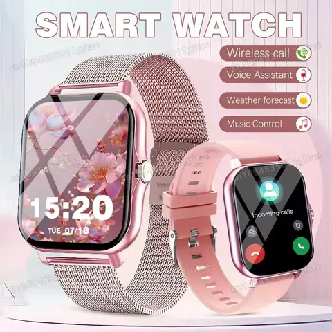 2026 New Smart Watch Bluetooth Call Fitness Tracker Heart Rate Sleep Record Outdoor Sport Watch for Android/IOS Men Women HW12