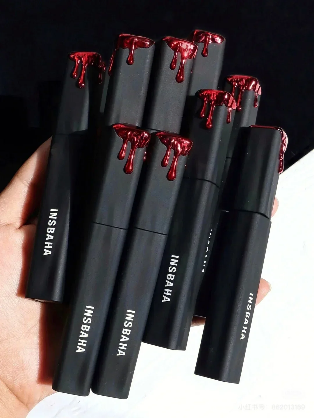 INSBAHA brillo de labios negro mate onda terciopelo Color desnudo taza antiadherente lápiz labial sin secado esmalte de labios de larga duración