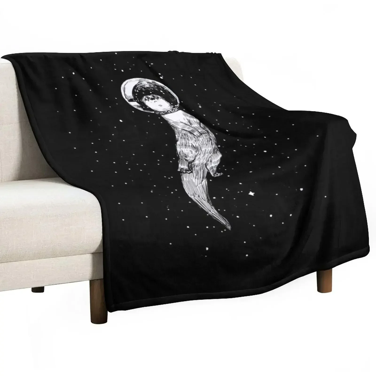 Drifting in Otter Space (best for color) Throw Blanket Designers Summer Thins Blankets