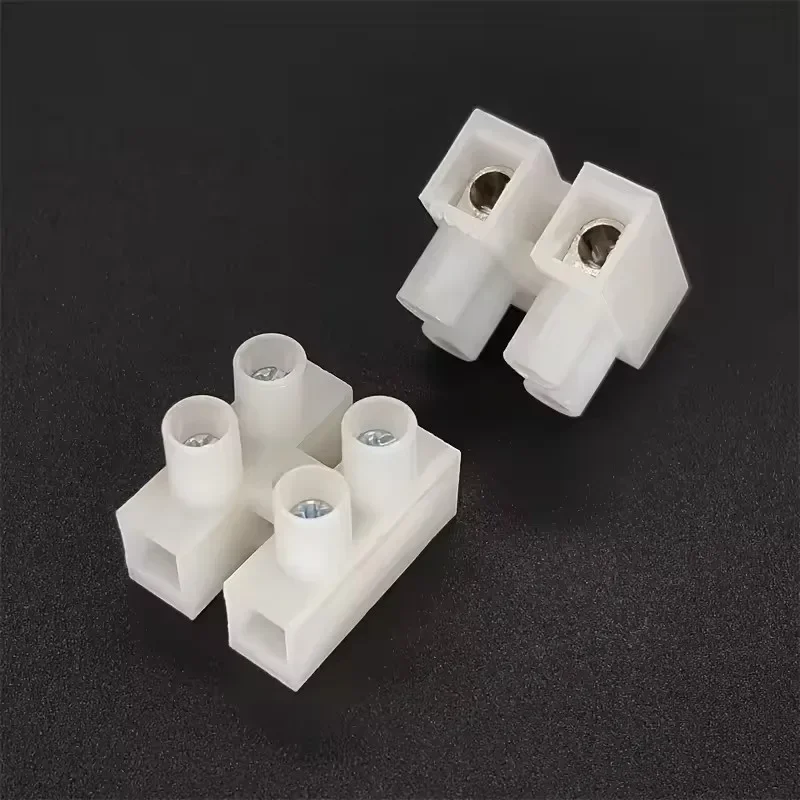 10pcs 2p Terminal Block Plastic Wire Screw Cable Connector Wire Connector Strip Ideal For Electrical Wiring Projects
