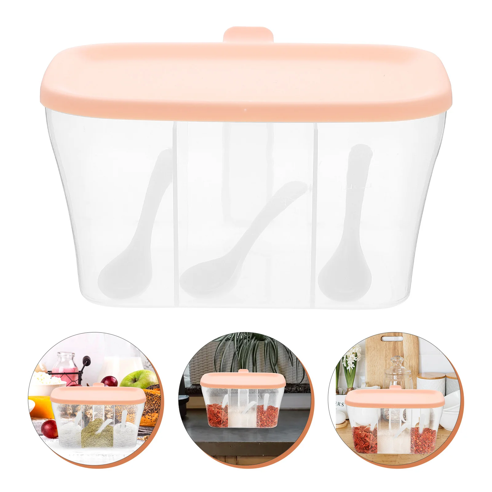 

Seasoning Box Empty Spice Jars with Lid Plastic Combination Condiment Lids Container Storage Boxes