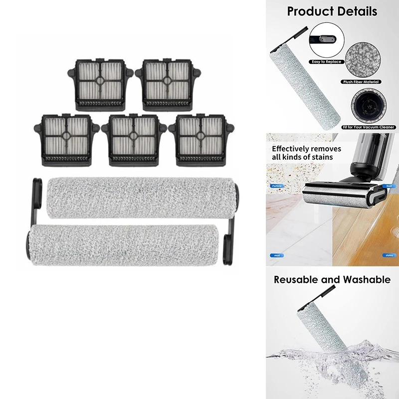 Для Tineco Floor ONE S6/S6 Extreme Pro беспроводной пылесос для влажной и сухой уборки запасные части роликовая щетка Hepa-фильтр 7 шт.